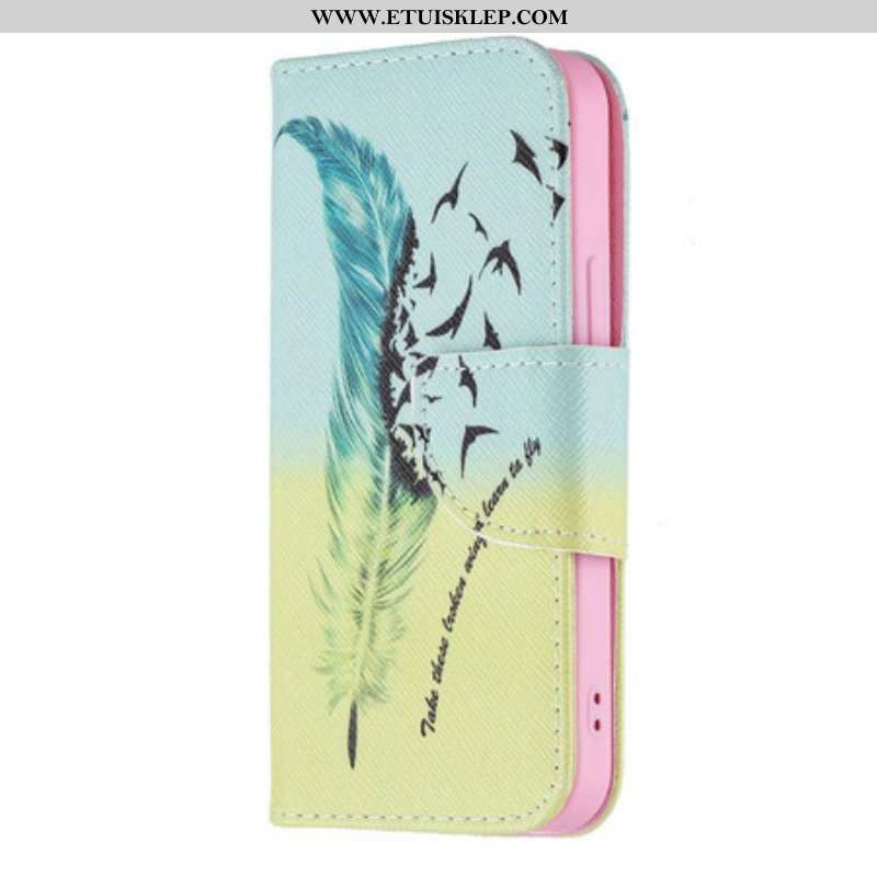 Etui Folio do iPhone 13 Mini Uczyć Się Latać